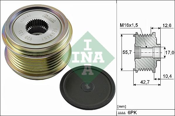 INA 535 0276 10 - Fulie, alternator aaoparts.ro