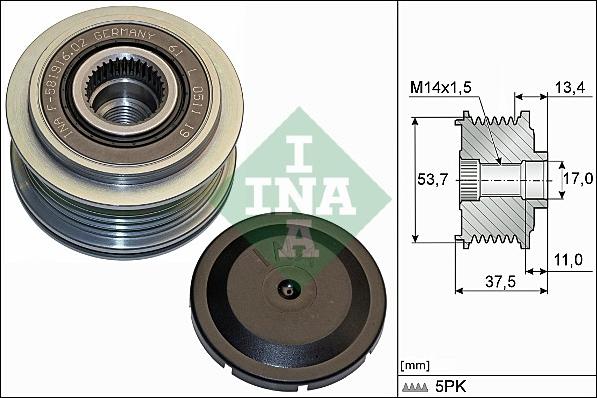 INA 535 0278 10 - Fulie, alternator aaoparts.ro