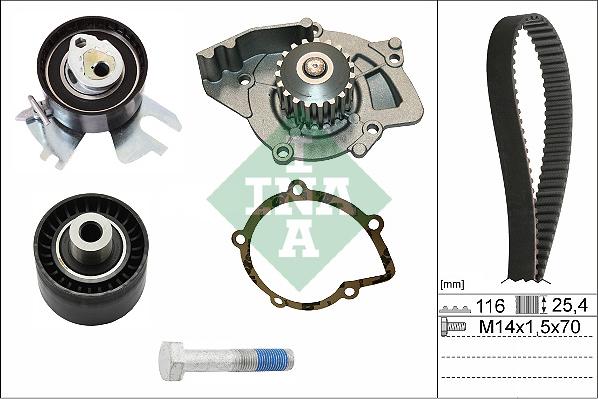 INA 530 0449 30 - Set pompa apa + curea dintata aaoparts.ro