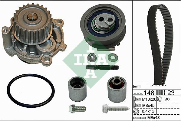 INA 530 0445 32 - Set pompa apa + curea dintata aaoparts.ro