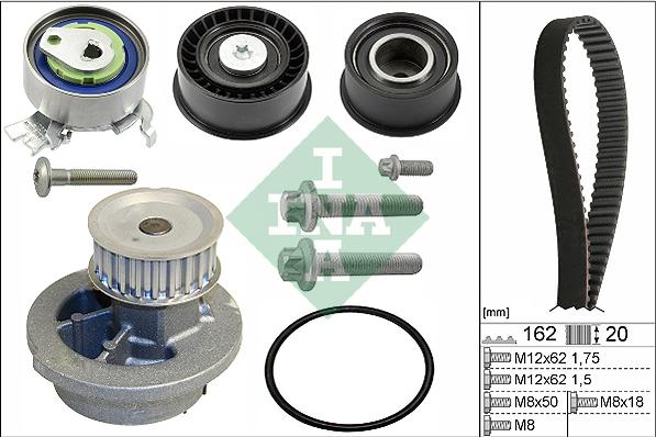 INA 530 0443 30 - Set pompa apa + curea dintata aaoparts.ro