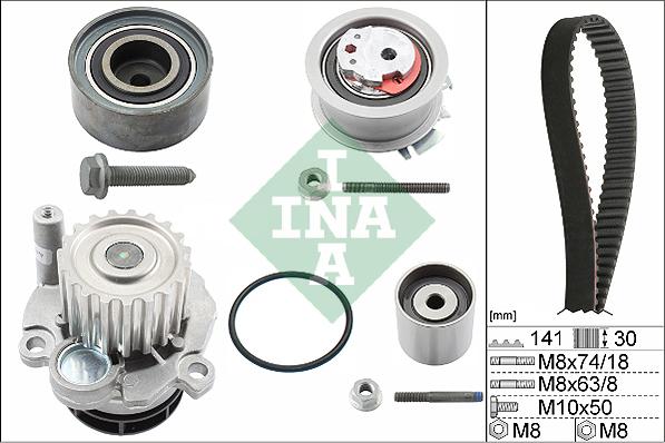 INA 530 0405 30 - Set pompa apa + curea dintata aaoparts.ro