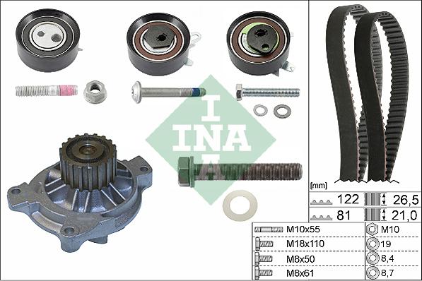 INA 530 0484 31 - Set pompa apa + curea dintata aaoparts.ro