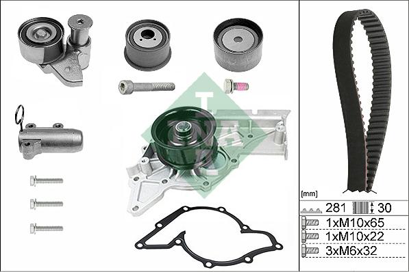 INA 530 0480 30 - Set pompa apa + curea dintata aaoparts.ro