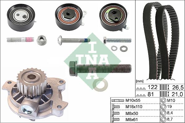 INA 530 0483 30 - Set pompa apa + curea dintata aaoparts.ro