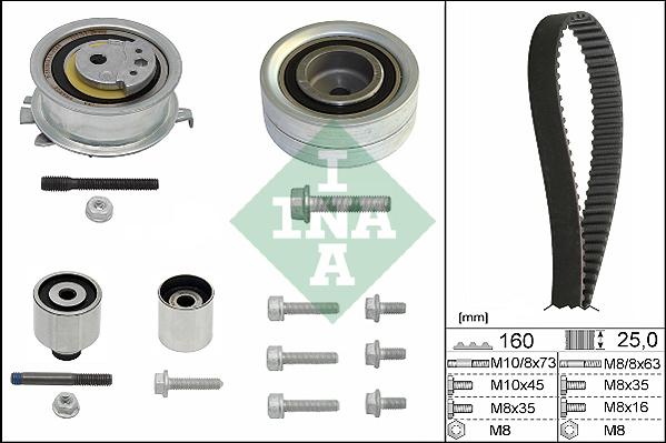 INA 530 0550 10 - Set curea de distributie aaoparts.ro