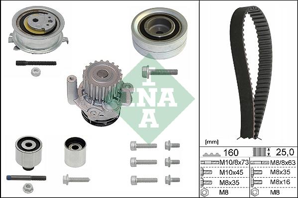 INA 530 0550 32 - Set pompa apa + curea dintata aaoparts.ro