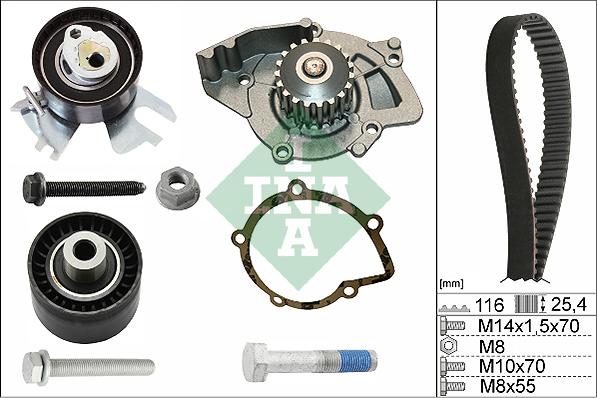 INA 530 0558 31 - Set pompa apa + curea dintata aaoparts.ro