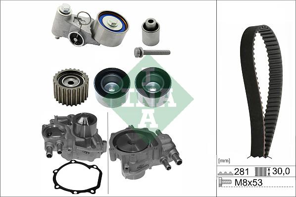 INA 530 0563 30 - Set pompa apa + curea dintata aaoparts.ro