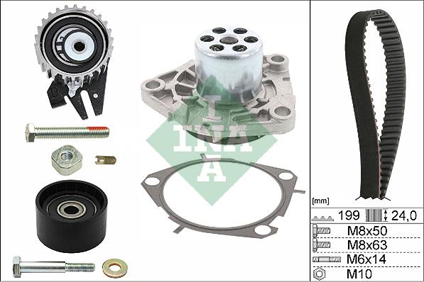 INA 530 0562 30 - Set pompa apa + curea dintata aaoparts.ro