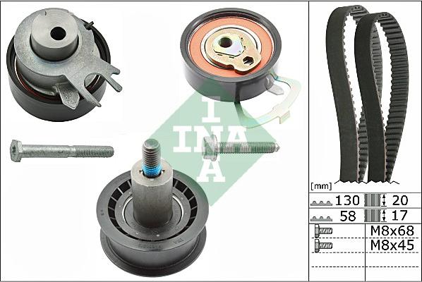 INA 530 0538 10 - Set curea de distributie aaoparts.ro