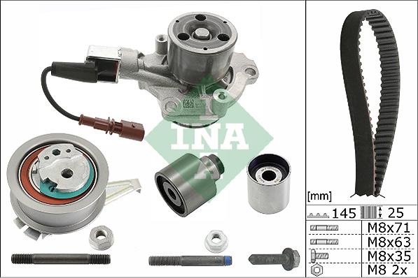 INA 530 0650 30 - Set pompa apa + curea dintata aaoparts.ro