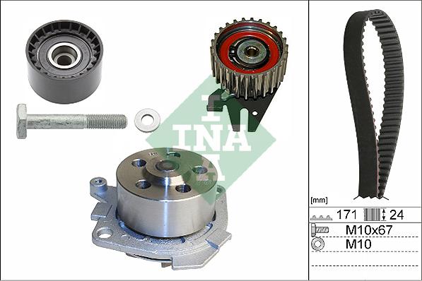 INA 530 0606 30 - Set pompa apa + curea dintata aaoparts.ro