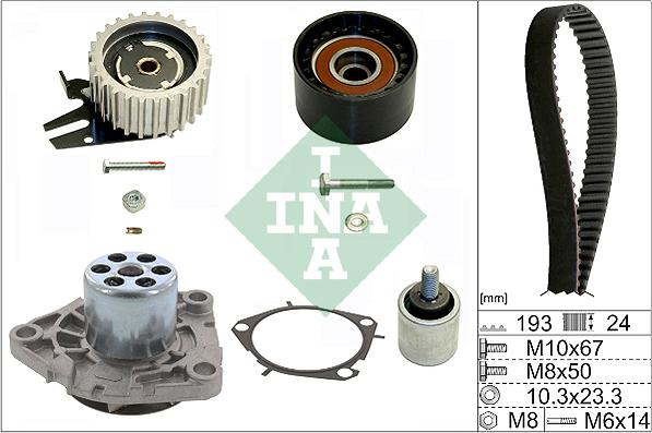 INA 530 0619 30 - Set pompa apa + curea dintata aaoparts.ro