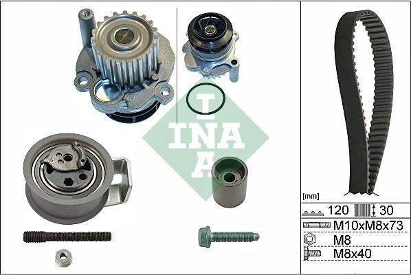 INA 530 0091 31 - Set pompa apa + curea dintata aaoparts.ro