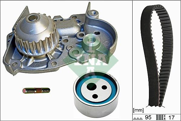 INA 530 0018 31 - Set pompa apa + curea dintata aaoparts.ro