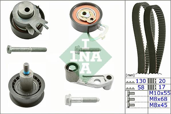 INA 530 0089 10 - Set curea de distributie aaoparts.ro