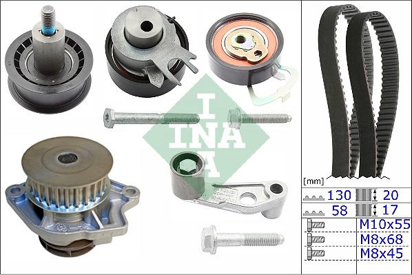 INA 530 0089 31 - Set pompa apa + curea dintata aaoparts.ro