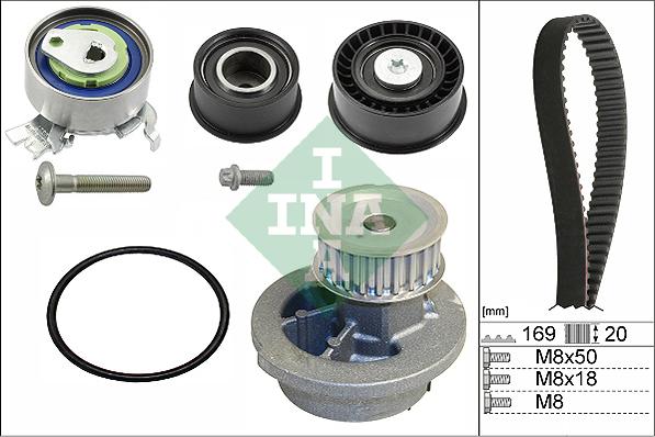 INA 530 0078 30 - Set pompa apa + curea dintata aaoparts.ro