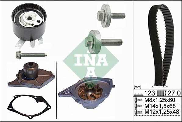 INA 530 0197 30 - Set pompa apa + curea dintata aaoparts.ro