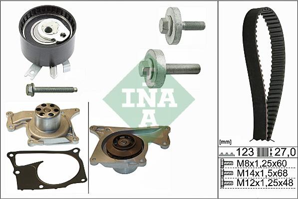 INA 530 0197 32 - Set pompa apa + curea dintata aaoparts.ro