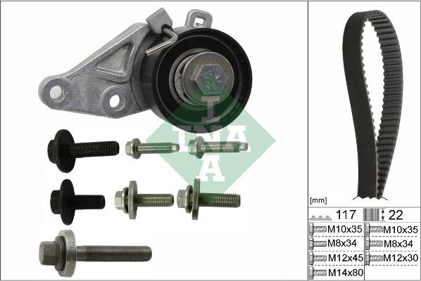 INA 530 0140 10 - Set curea de distributie aaoparts.ro