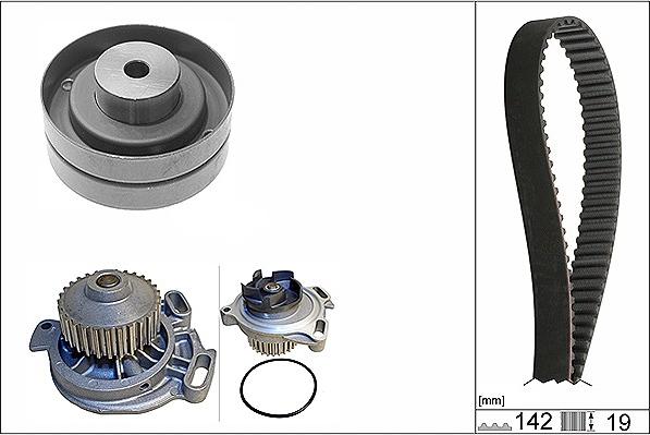 INA 530 0156 30 - Set pompa apa + curea dintata aaoparts.ro