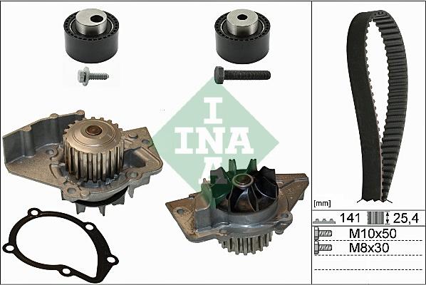 INA 530 0111 30 - Set pompa apa + curea dintata aaoparts.ro