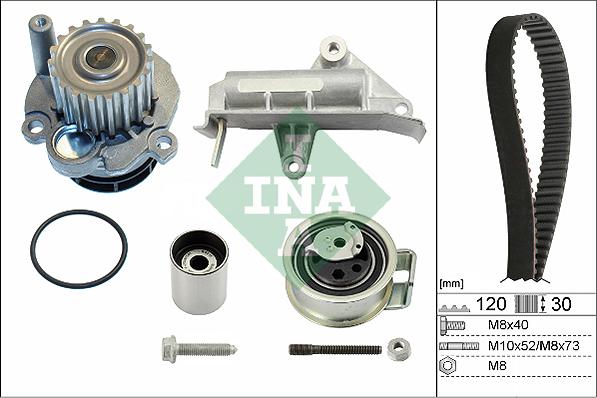 INA 530 0177 30 - Set pompa apa + curea dintata aaoparts.ro