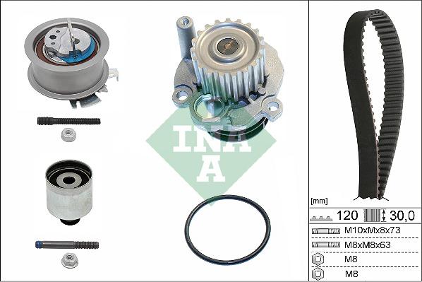 INA 530 0201 32 - Set pompa apa + curea dintata aaoparts.ro