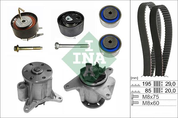 INA 530 0764 31 - Set pompa apa + curea dintata aaoparts.ro