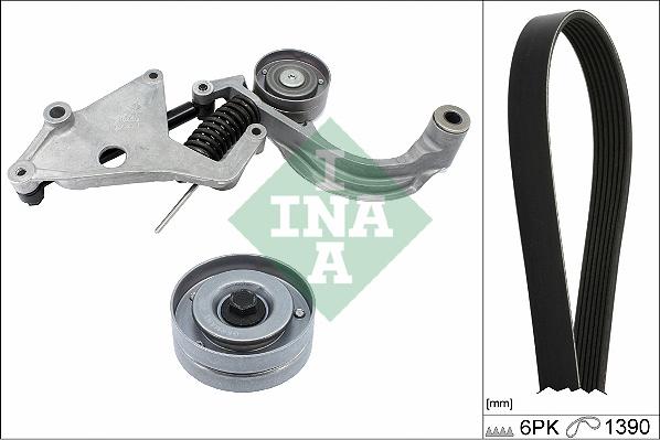 INA 529 0457 10 - Set curea transmisie cu caneluri aaoparts.ro