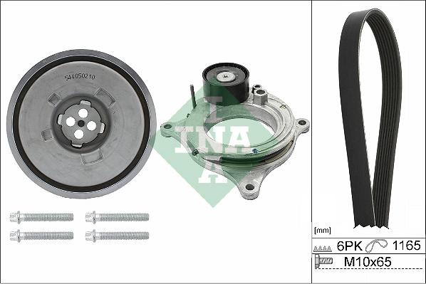 INA 529 0488 20 - Set curea transmisie cu caneluri aaoparts.ro