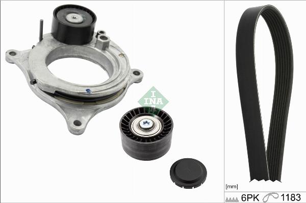 INA 529 0595 10 - Set curea transmisie cu caneluri aaoparts.ro