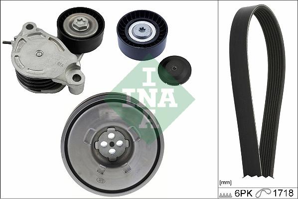 INA 529 0516 20 - Set curea transmisie cu caneluri aaoparts.ro