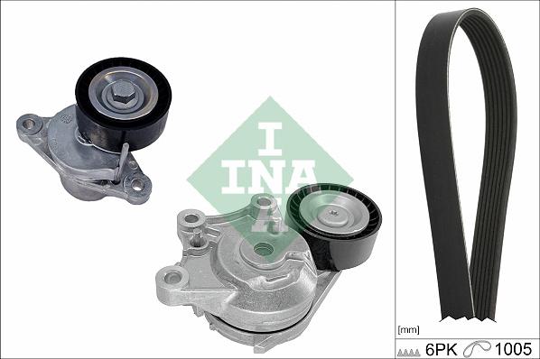 INA 529 0581 10 - Set curea transmisie cu caneluri aaoparts.ro