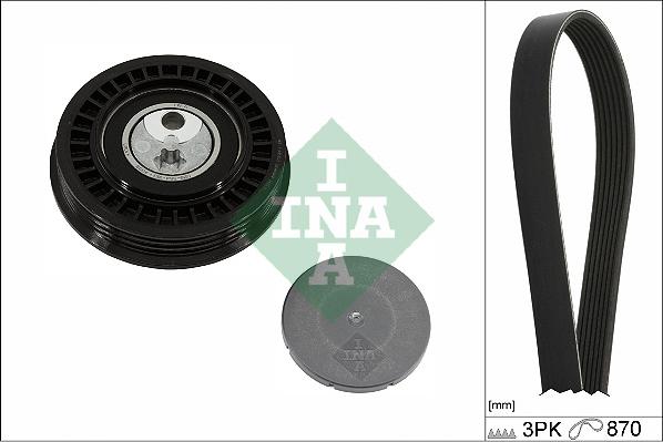 INA 529 0582 10 - Set curea transmisie cu caneluri aaoparts.ro