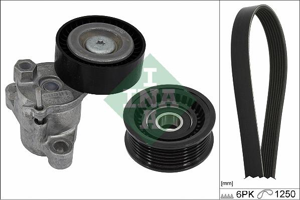 INA 529 0525 10 - Set curea transmisie cu caneluri aaoparts.ro
