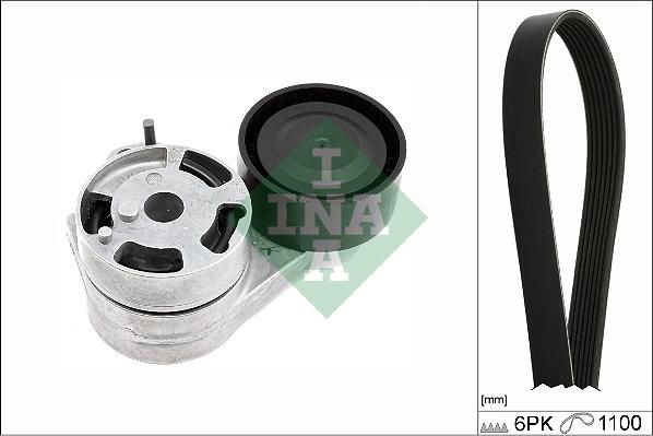 INA 529 0576 10 - Set curea transmisie cu caneluri aaoparts.ro