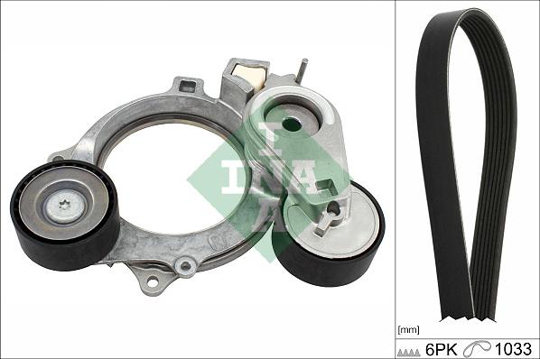 INA 529 0572 10 - Set curea transmisie cu caneluri aaoparts.ro