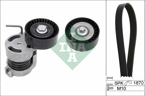 INA 529 0044 10 - Set curea transmisie cu caneluri aaoparts.ro