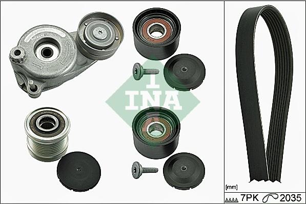 INA 529 0050 20 - Set curea transmisie cu caneluri aaoparts.ro