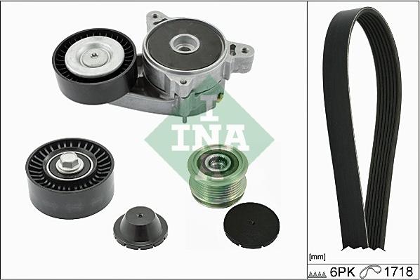 INA 529 0163 10 - Set curea transmisie cu caneluri aaoparts.ro
