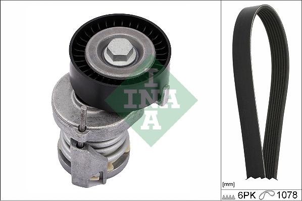 INA 529 0103 10 - Set curea transmisie cu caneluri aaoparts.ro