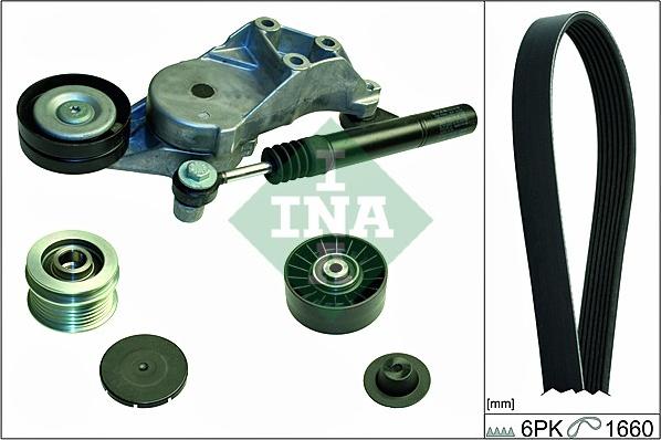 INA 529 0110 10 - Set curea transmisie cu caneluri aaoparts.ro