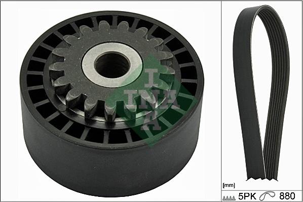 INA 529 0172 10 - Set curea transmisie cu caneluri aaoparts.ro