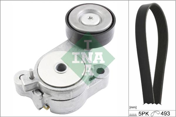 INA 529 0340 10 - Set curea transmisie cu caneluri aaoparts.ro