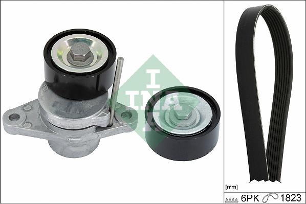 INA 529 0366 10 - Set curea transmisie cu caneluri aaoparts.ro