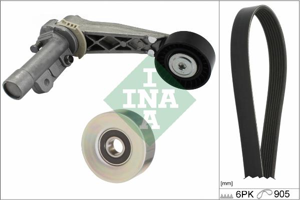 INA 529 0308 10 - Set curea transmisie cu caneluri aaoparts.ro