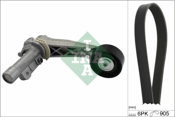 INA 529 0266 10 - Set curea transmisie cu caneluri aaoparts.ro